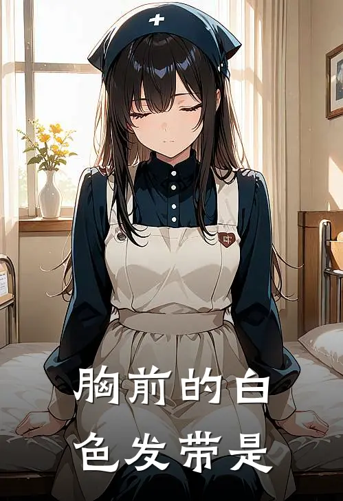 胸前的白色发带是