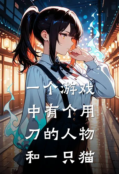 一个游戏中有个用刀的人物和一只猫