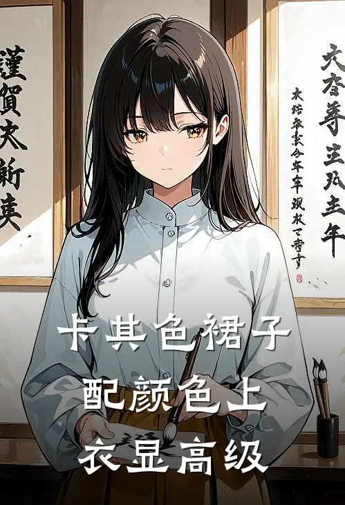 卡其色裙子配颜色上衣显高级