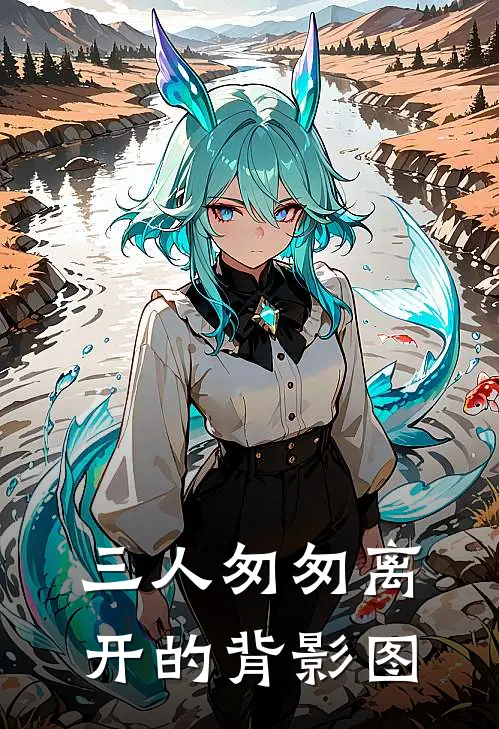三人匆匆离开的背影图