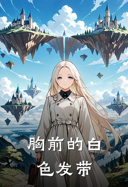 胸前的白色发带
