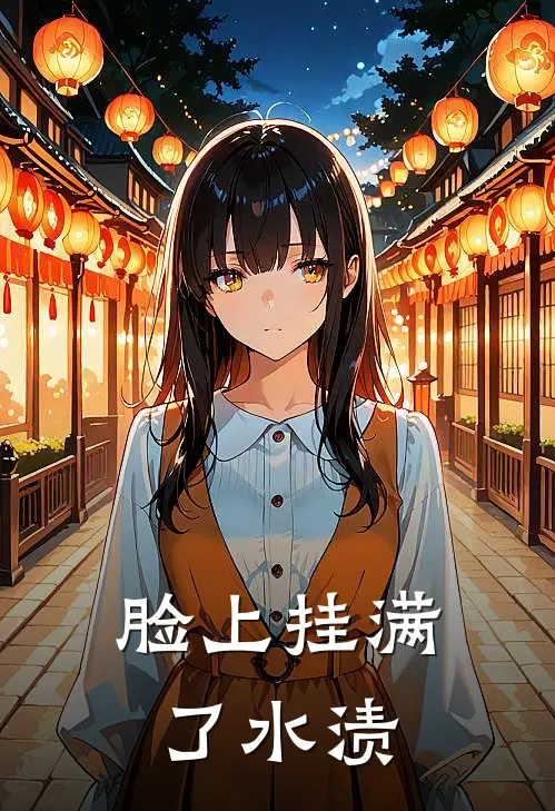 脸上挂满了水渍