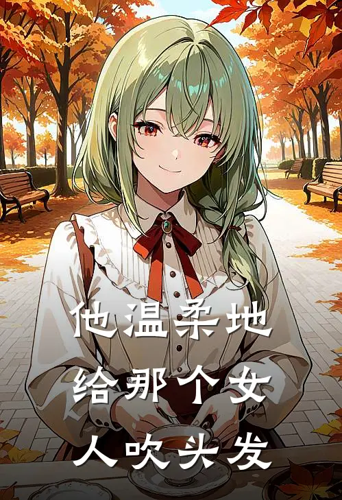 他温柔地给那个女人吹头发