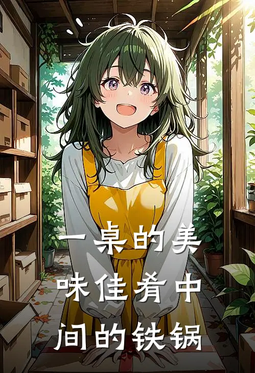 一桌的美味佳肴中间的铁锅